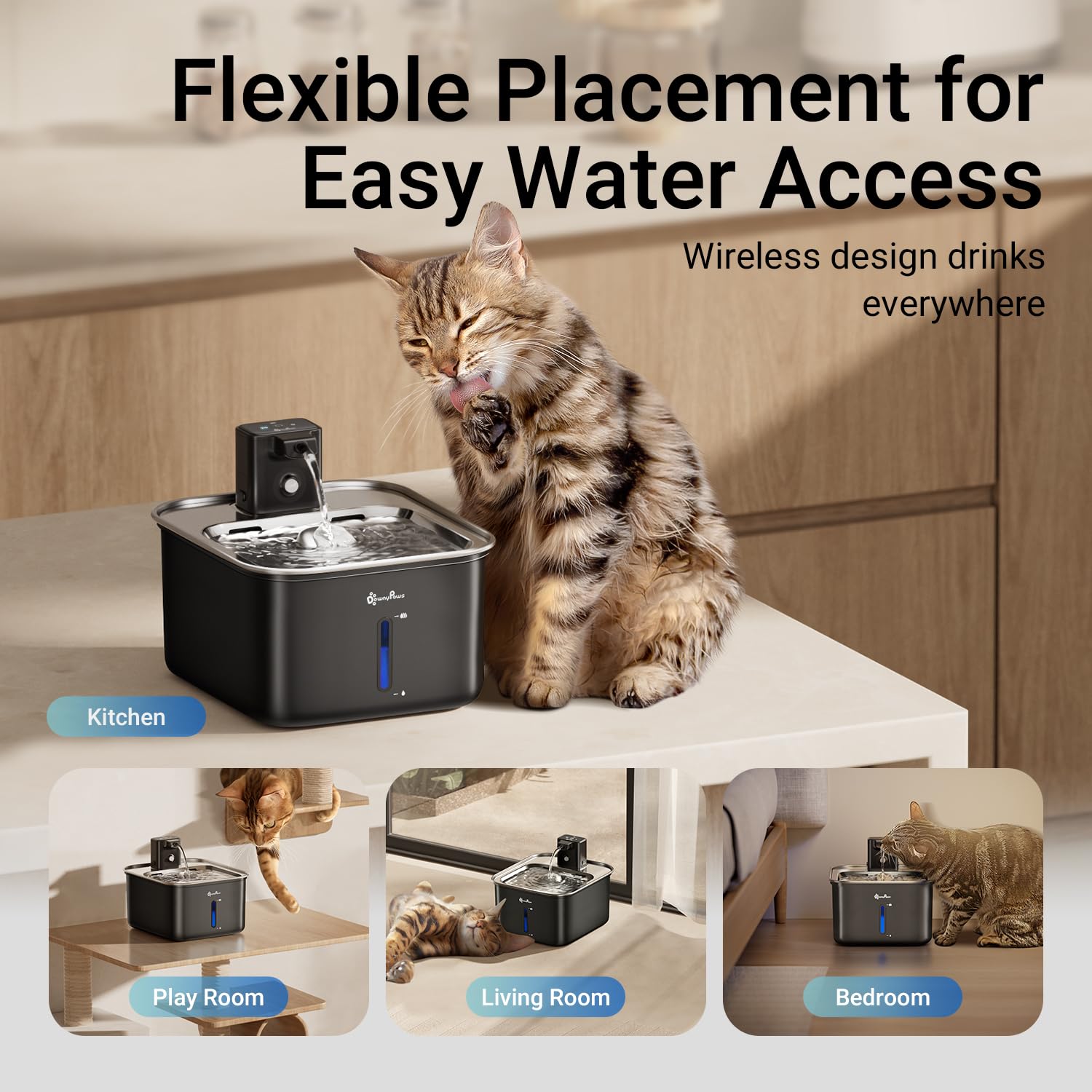 Nettoyage facile avec DownyPaws, pièces détachables pour un entretien rapide.