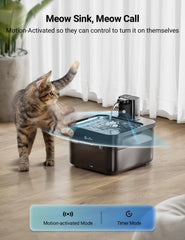 Mode temporisateur DownyPaws offrant hydratation régulière et contrôlée.