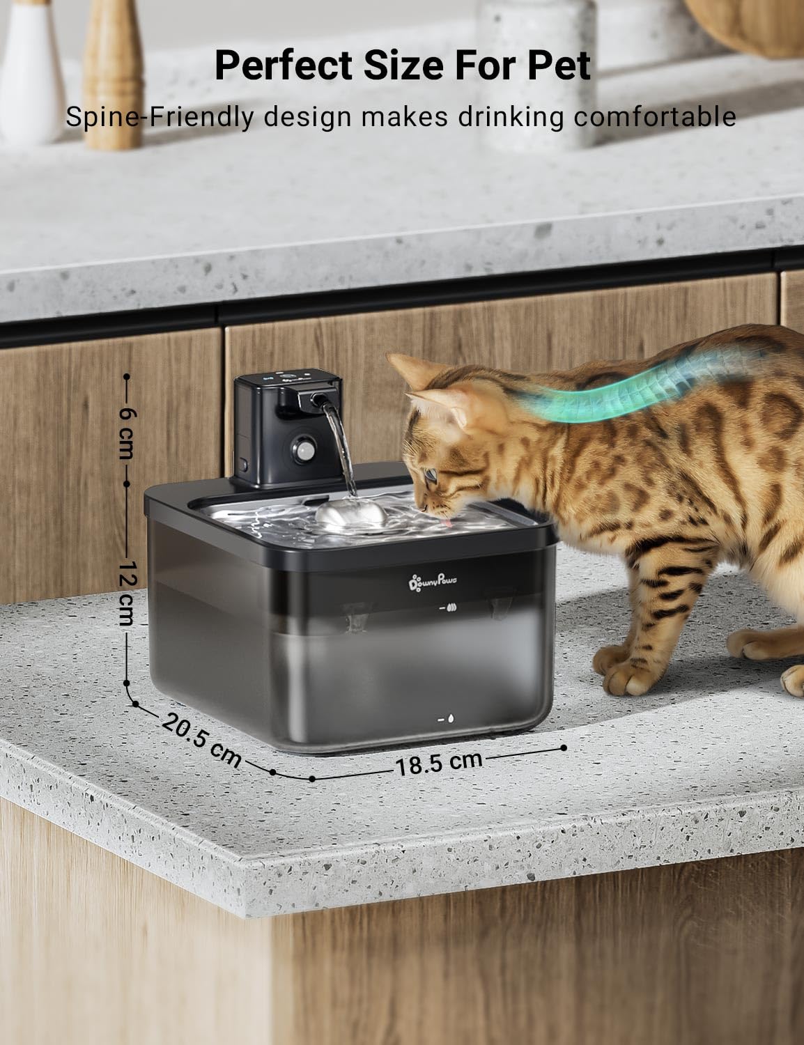 Utilisation en intérieur avec DownyPaws près du coin détente.