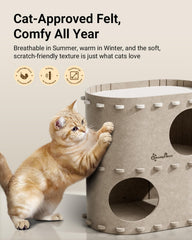 DownyPaws ouvertes inferieures doubles chateau chat facilite le jeu