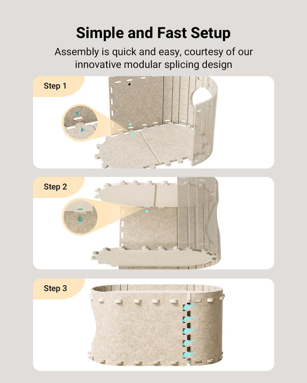 DownyPaws PeekaPurr design-creme: esthétique moderne qui s’harmonise avec votre intérieur.