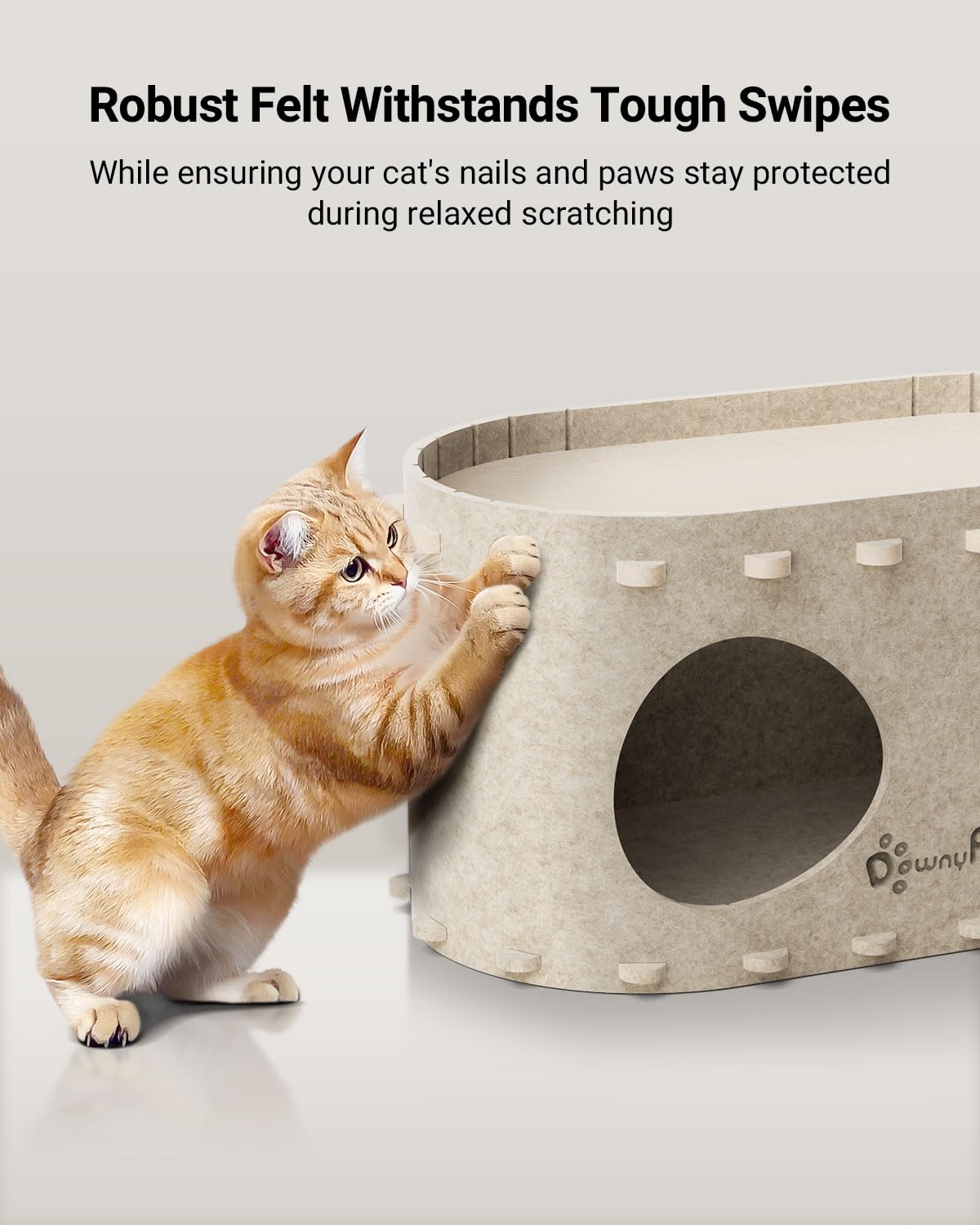DownyPaws PeekaPurr dimension-compacte: rangement discret et espace cosy.