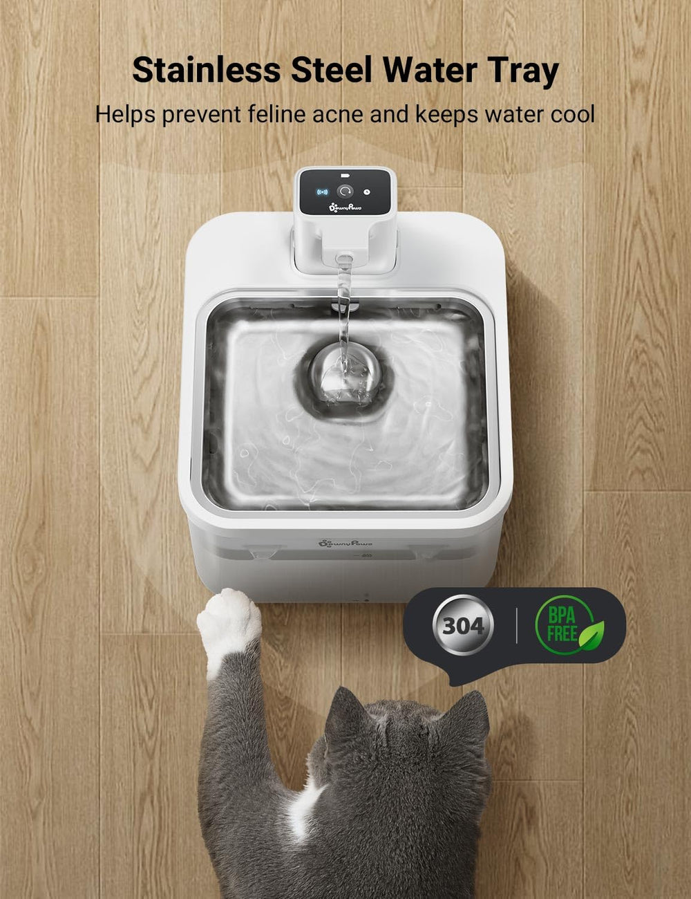 Pompe silencieuse DownyPaws, fonctionnement discret pour un espace calme.