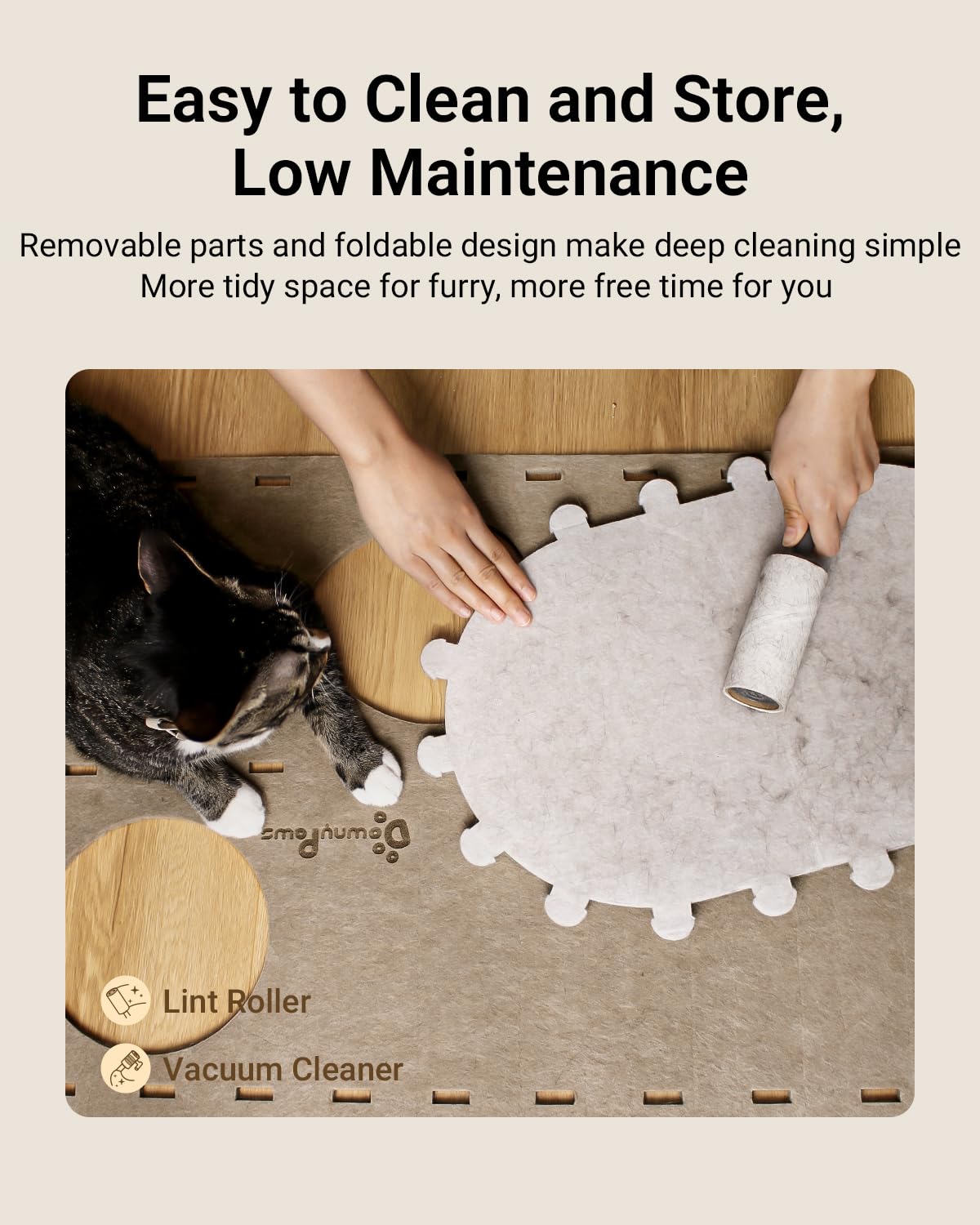 DownyPaws structure feut solide supporte griffes et sauts