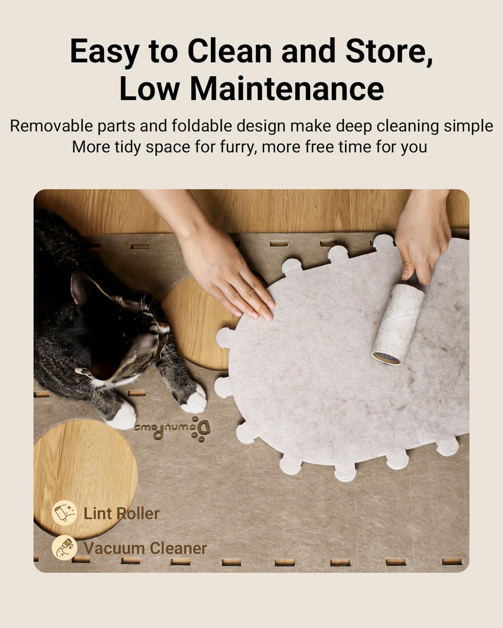 DownyPaws structure feut solide supporte griffes et sauts