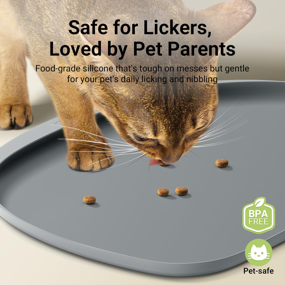 DownyPaws Tapis Chat Antidérapant Silicone – stabilité lors des repas.