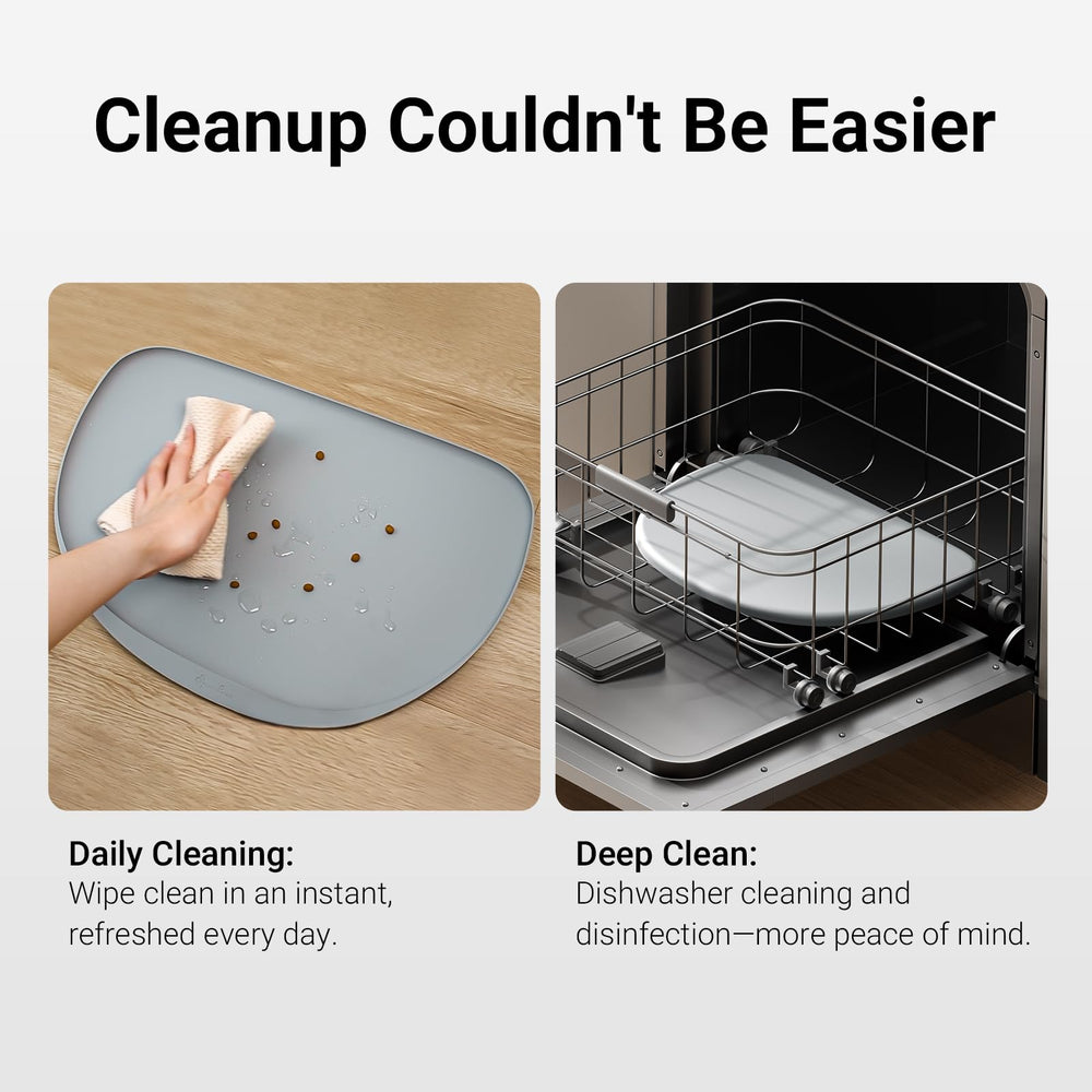 DownyPaws Tapis Chat Lave-Vaisselle – nettoyage simple après les repas.
