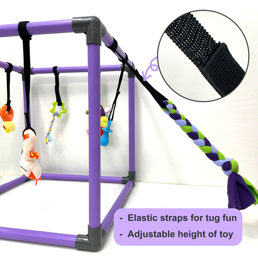 Sangles élastiques réglables du DOZZOPET Gym pour hauteur adaptable des jouets