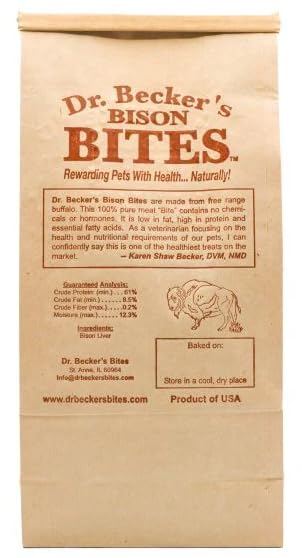 Dr. Becker's Bison Bites – formule vétérinaire pensée pour le bien‑être des animaux.