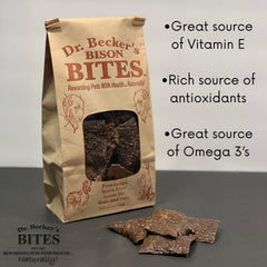 Dr. Becker's Bison Bites – qualité humaine, sans céréales et sans additifs.