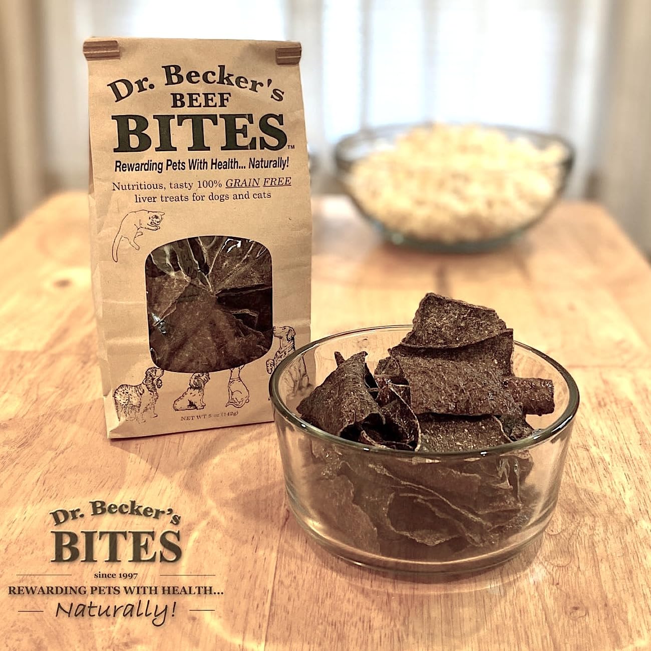 Dr. Becker's bouchées boeuf foie portion simple parfaite pour l'entraînement.