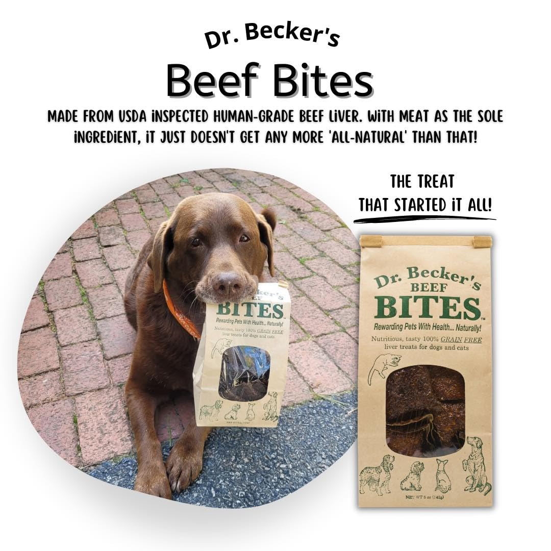 Dr. Becker's bouchées boeuf foie qualité humaine valeur sûre récompense.