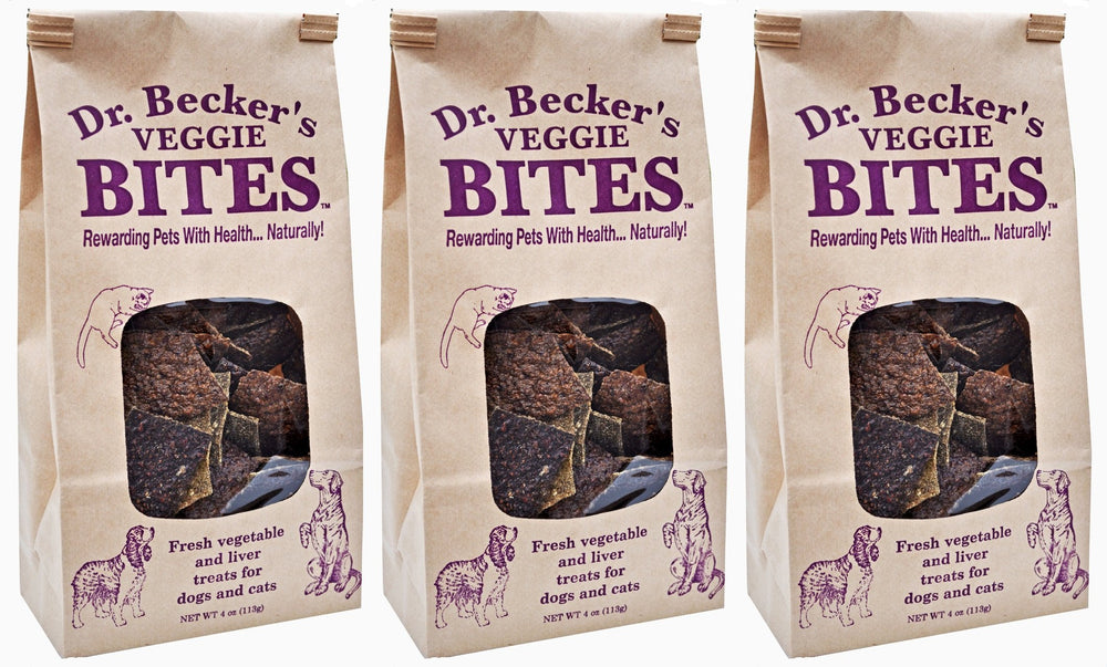 Dr. Becker's Veggie Bites — emballage 4 oz pratique pour sorties et collations.