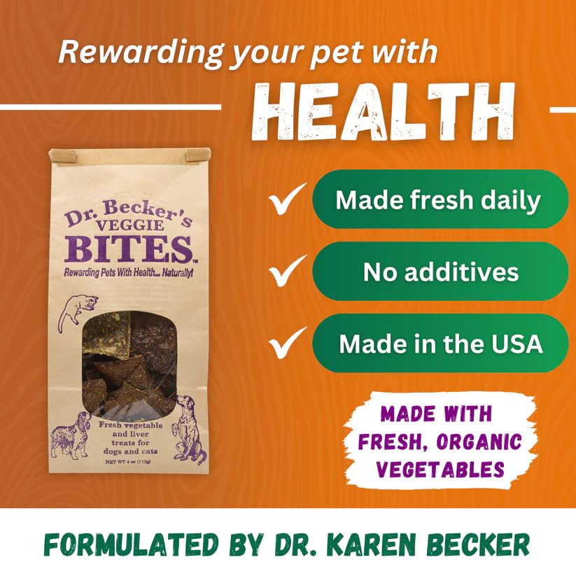 Dr. Becker's Veggie Bites — foie de boeuf qualité humaine pour une friandise savoureuse.