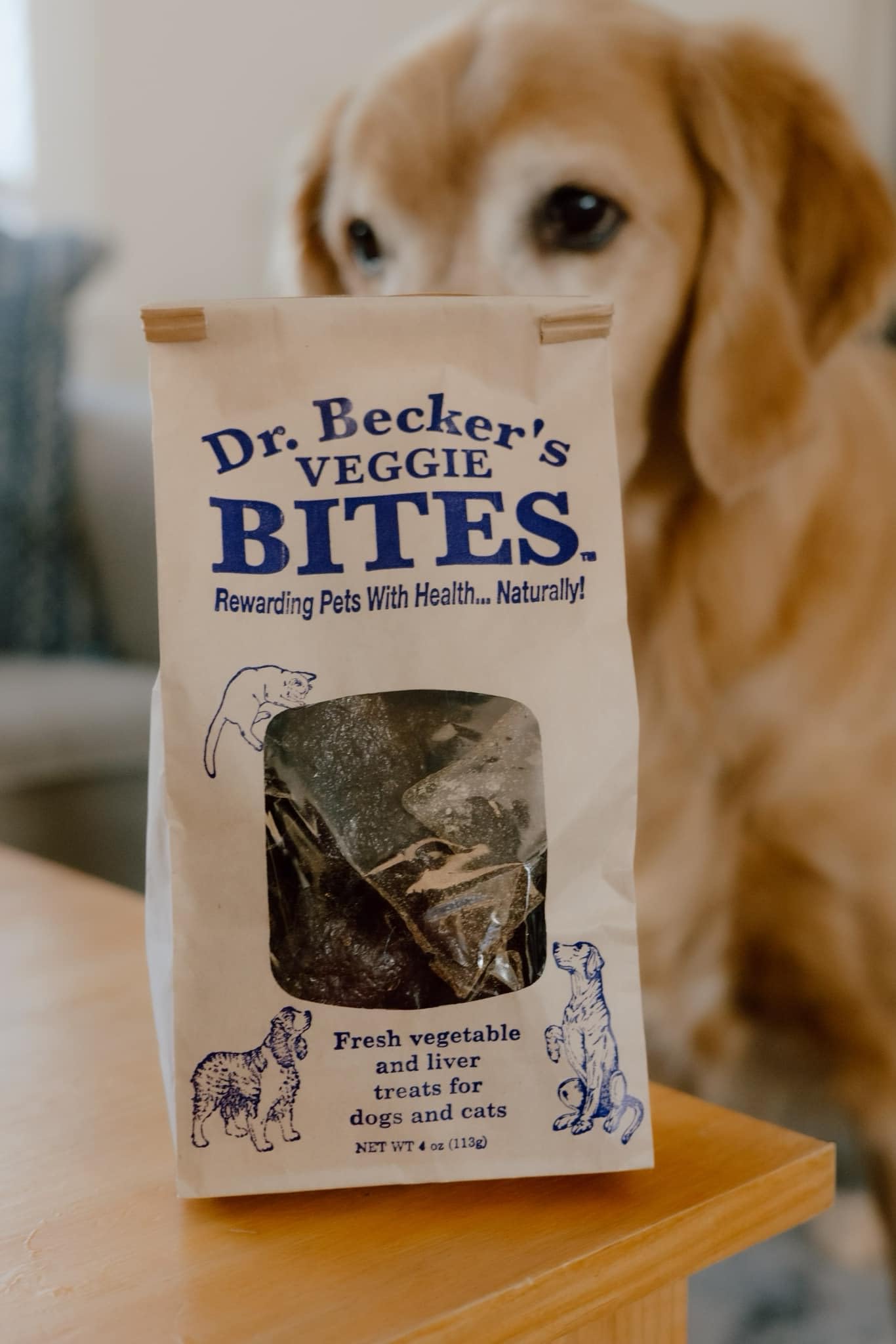 Dr. Becker's Veggie Bites — texture croquante et bouchées faciles à mâcher.