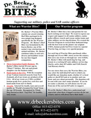 Dr. Becker's Warrior Beef Bites, foie de bœuf de qualité humaine sur l'étiquette