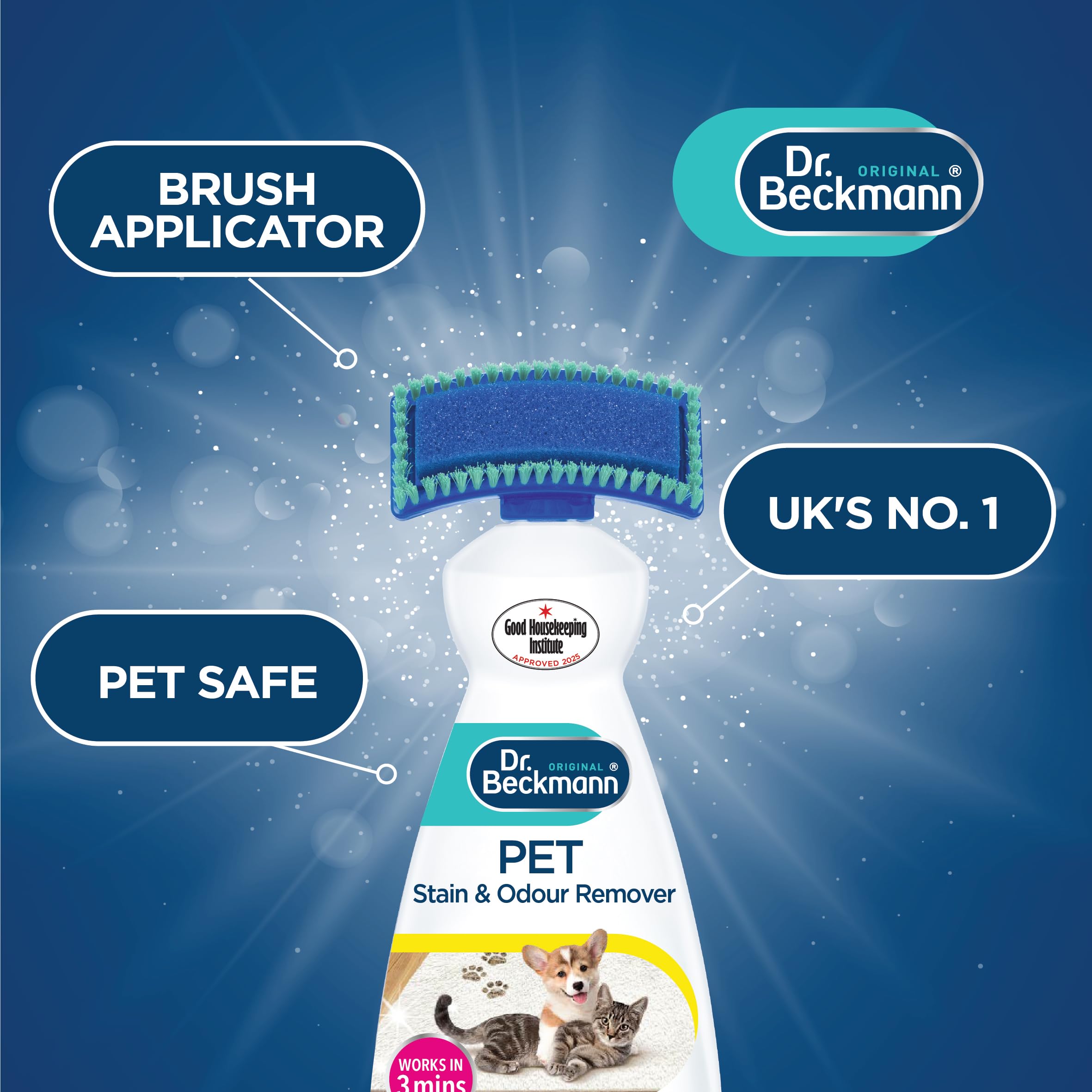 Dr. Beckmann nettoyage tapis et taches avec brosse-applicateur