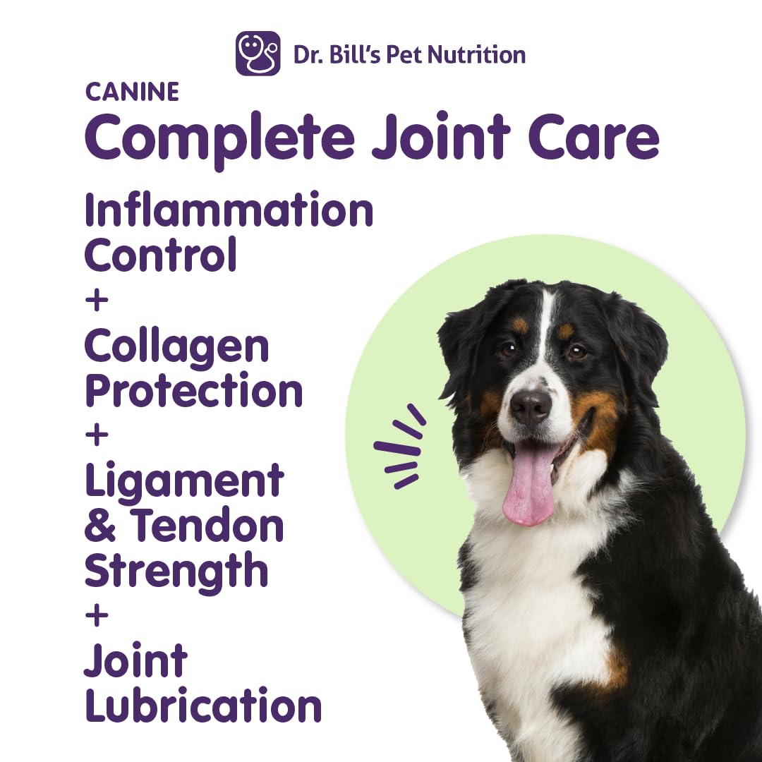 Dr. Bill’s Canine Complete Joint Care avec doseur, portions précises.