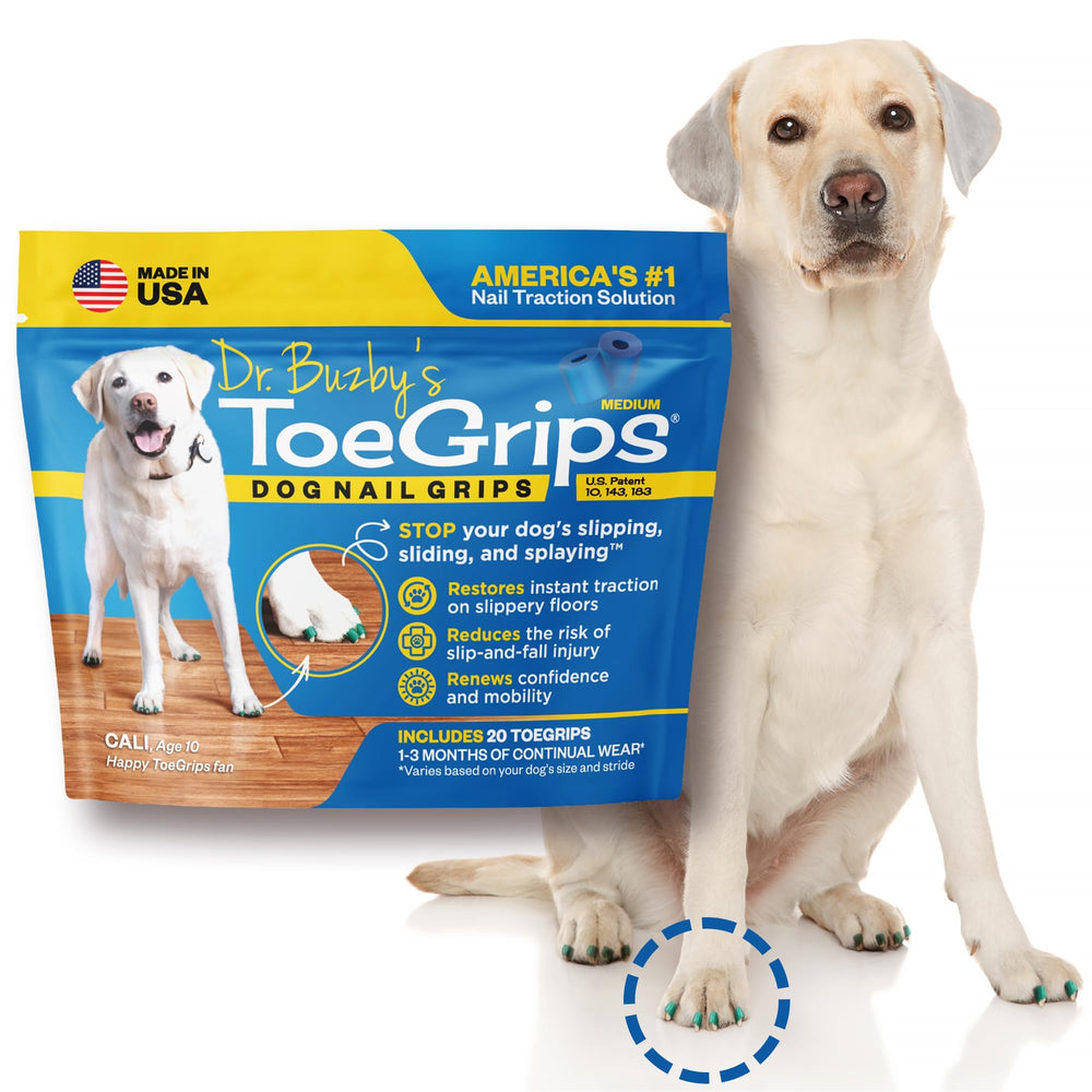 Paquet ToeGrips Dr. Buzby’s incluant 16 grips pour tous les ongles.