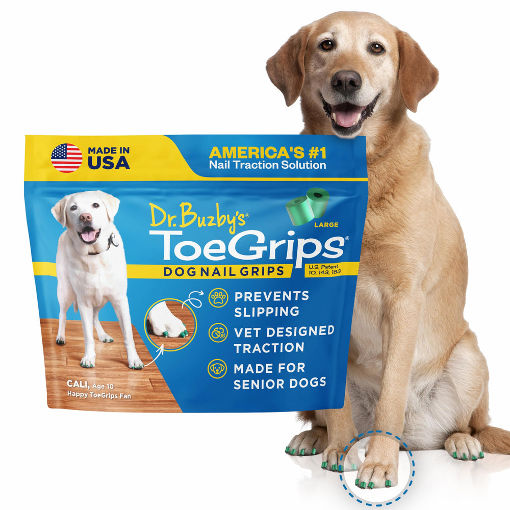 Dr. Buzby's ToeGrips en action sur les ongles, traction sur sol dur.