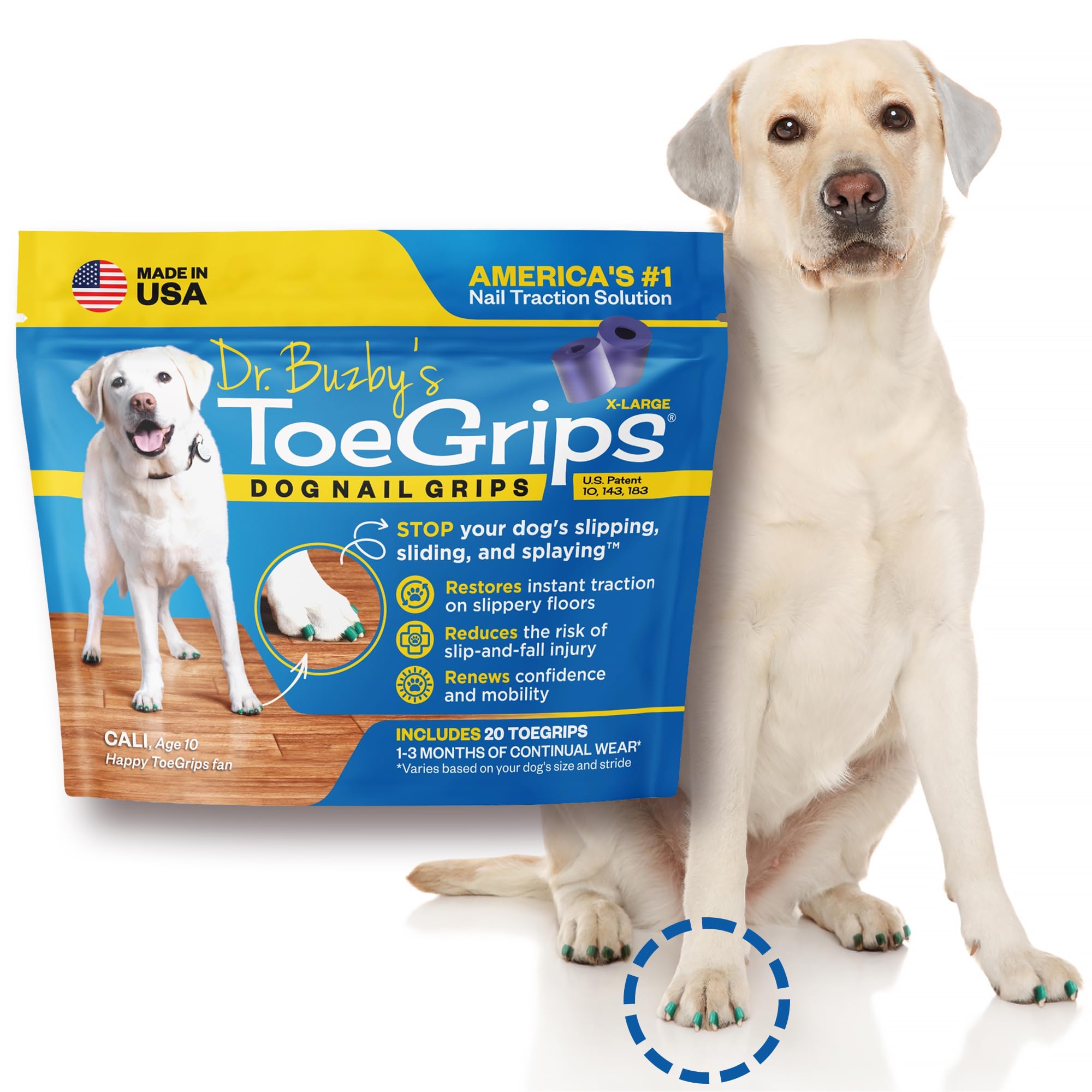 Pack de 20 ToeGrips XLarge pour grande taille