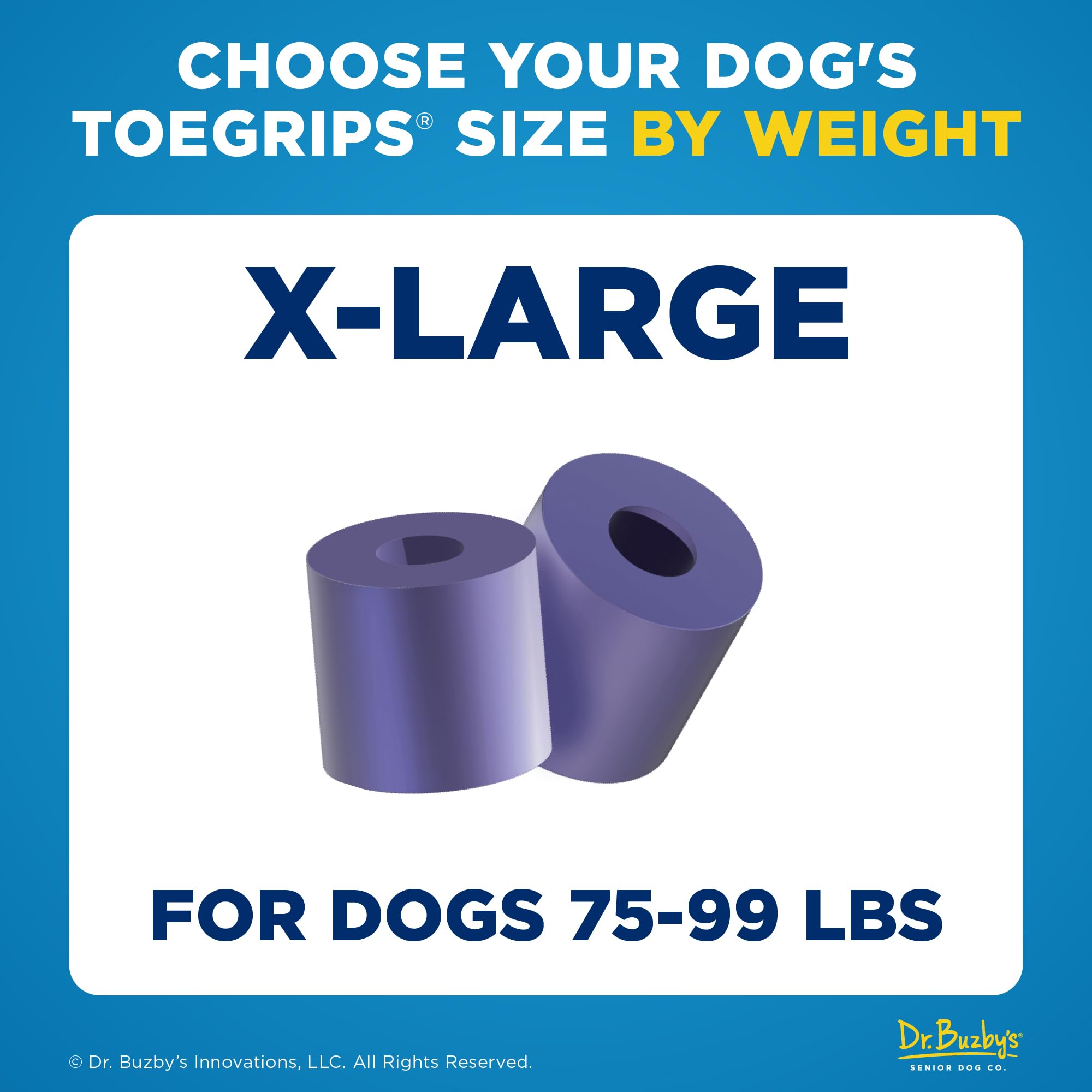 ToeGrips XLarge, traction instantanée sur sol dur pour chiens