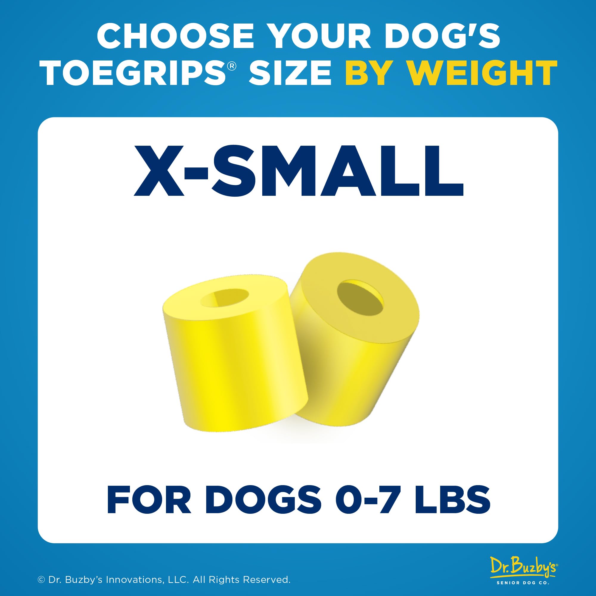 Chien âgé utilisant Dr. Buzby's ToeGrips pour traction.