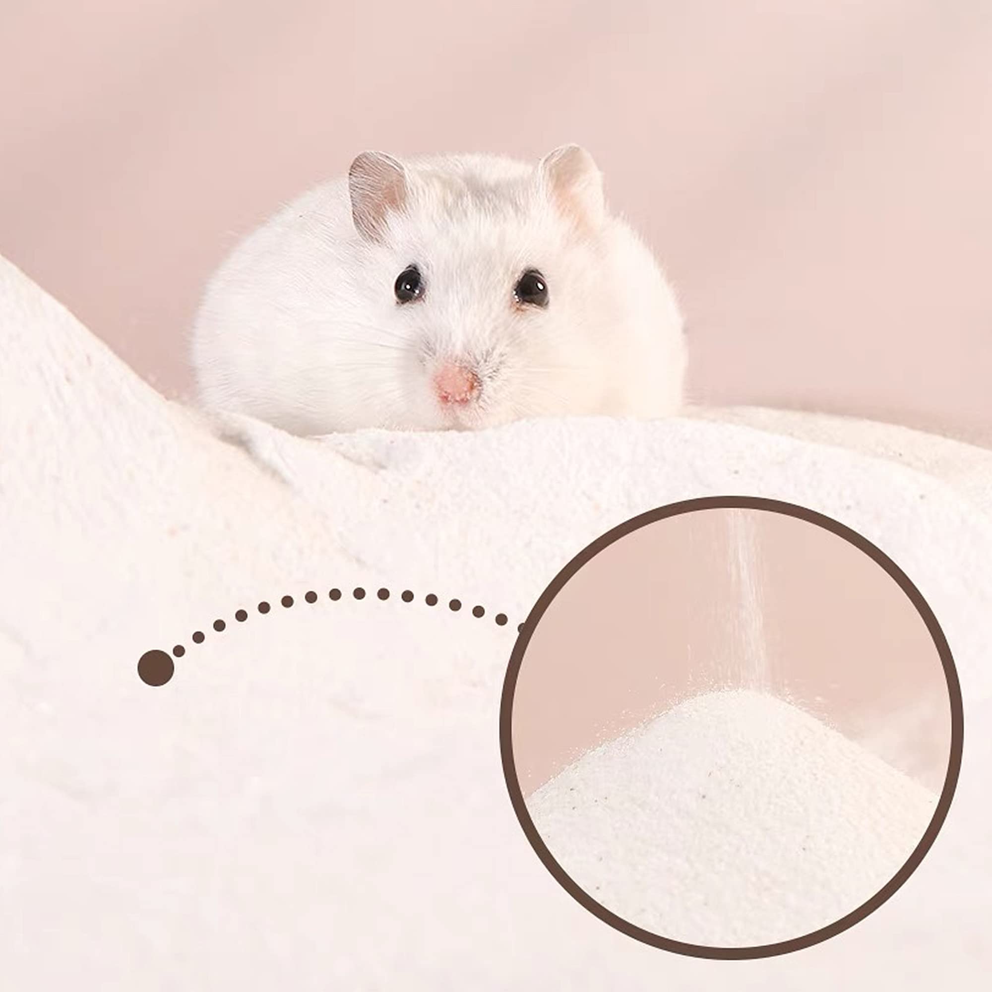 DR.DUDU Sable bain hamster: litière douce pour entretien.