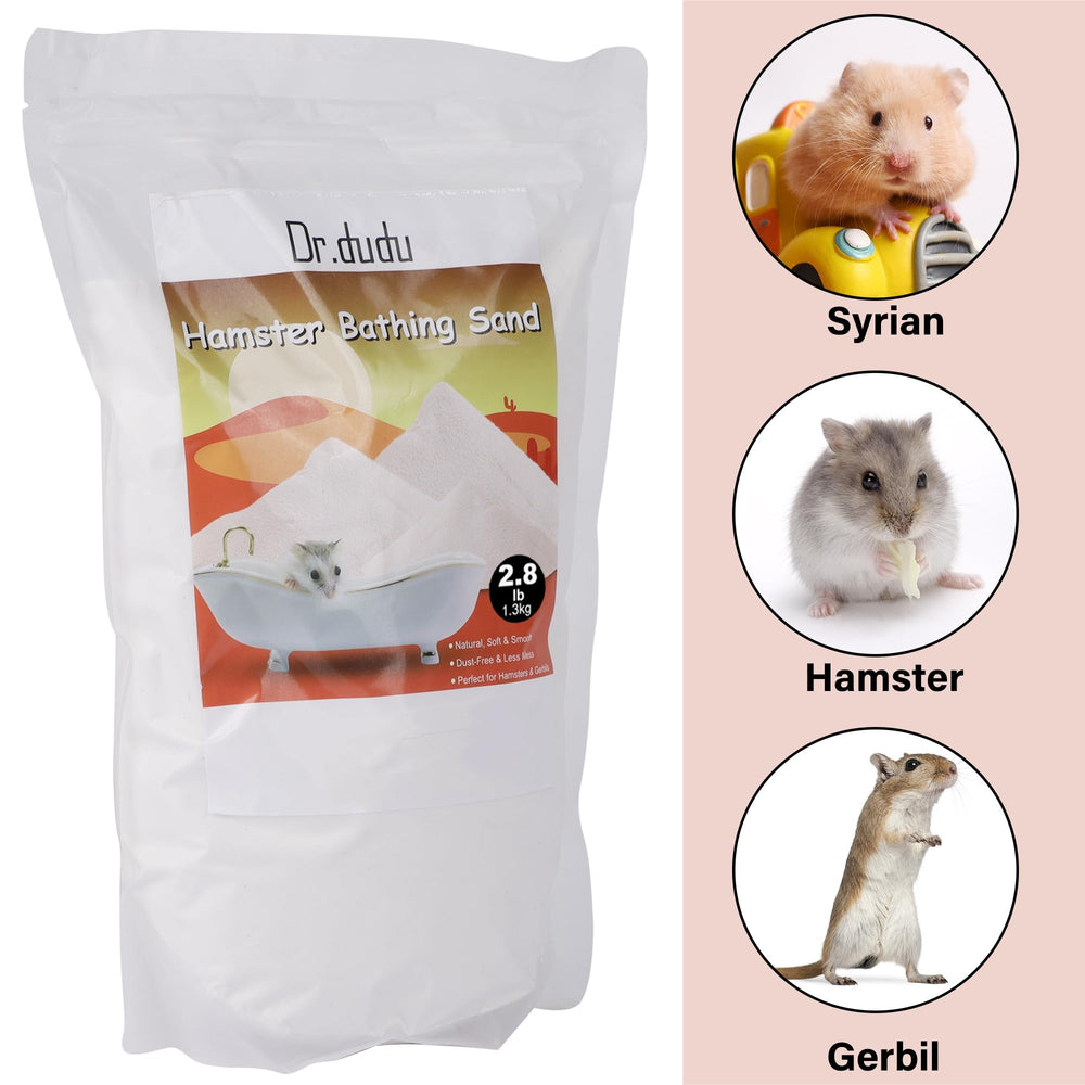 DR.DUDU sable-bain-hamster-usage-simple facilite le bain et l'hygiène.