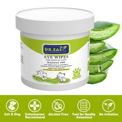 DR.EASY Lingettes Yeux Animaux – Format 3 × 3 cm pour un nettoyage précis.