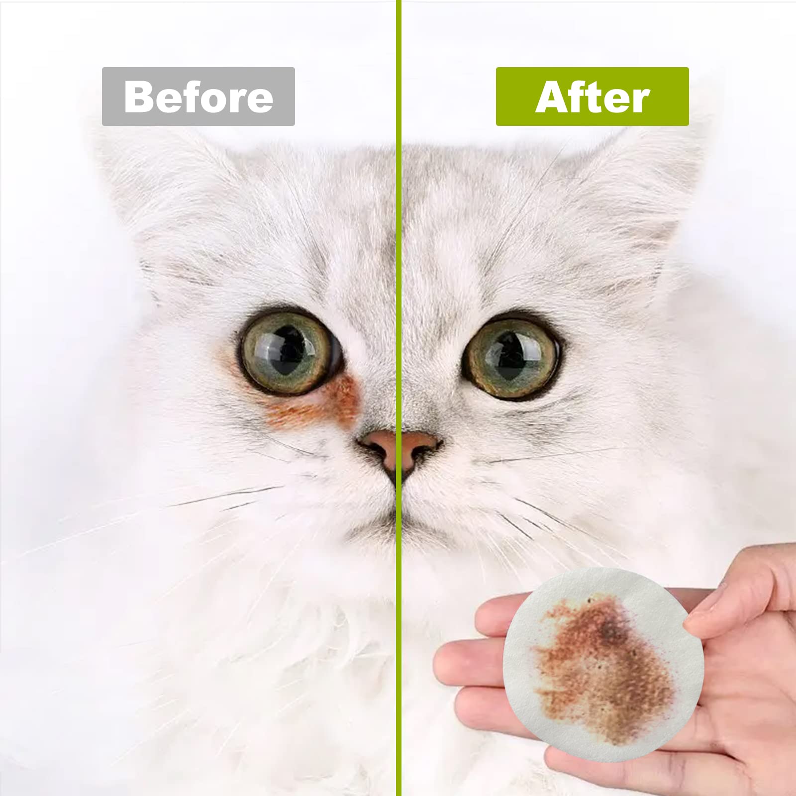 DR.EASY Lingettes Yeux Animaux – Élimination des débris autour des yeux.