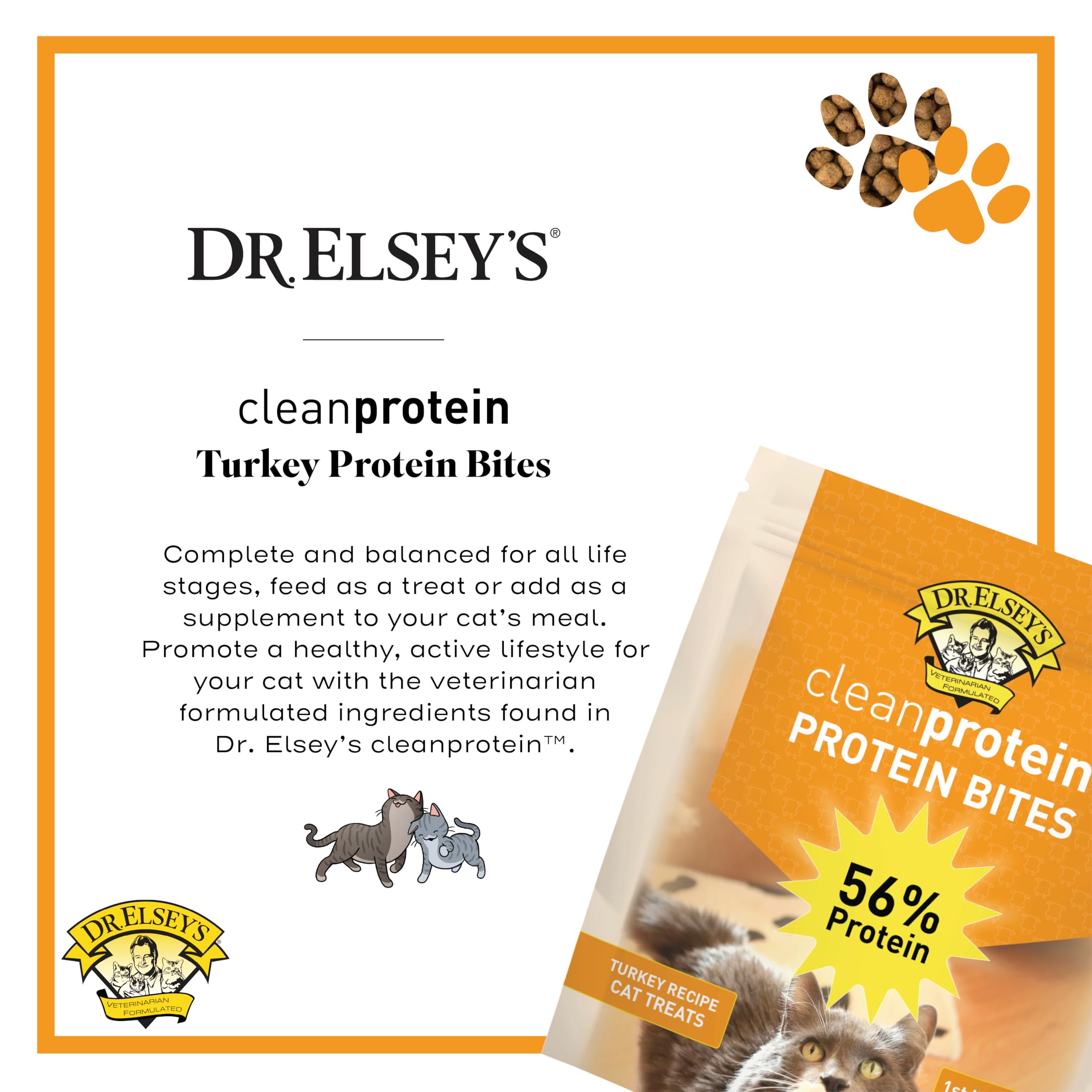 Bouchées dinde Dr. Elsey's sans céréales pour une alimentation adaptée.