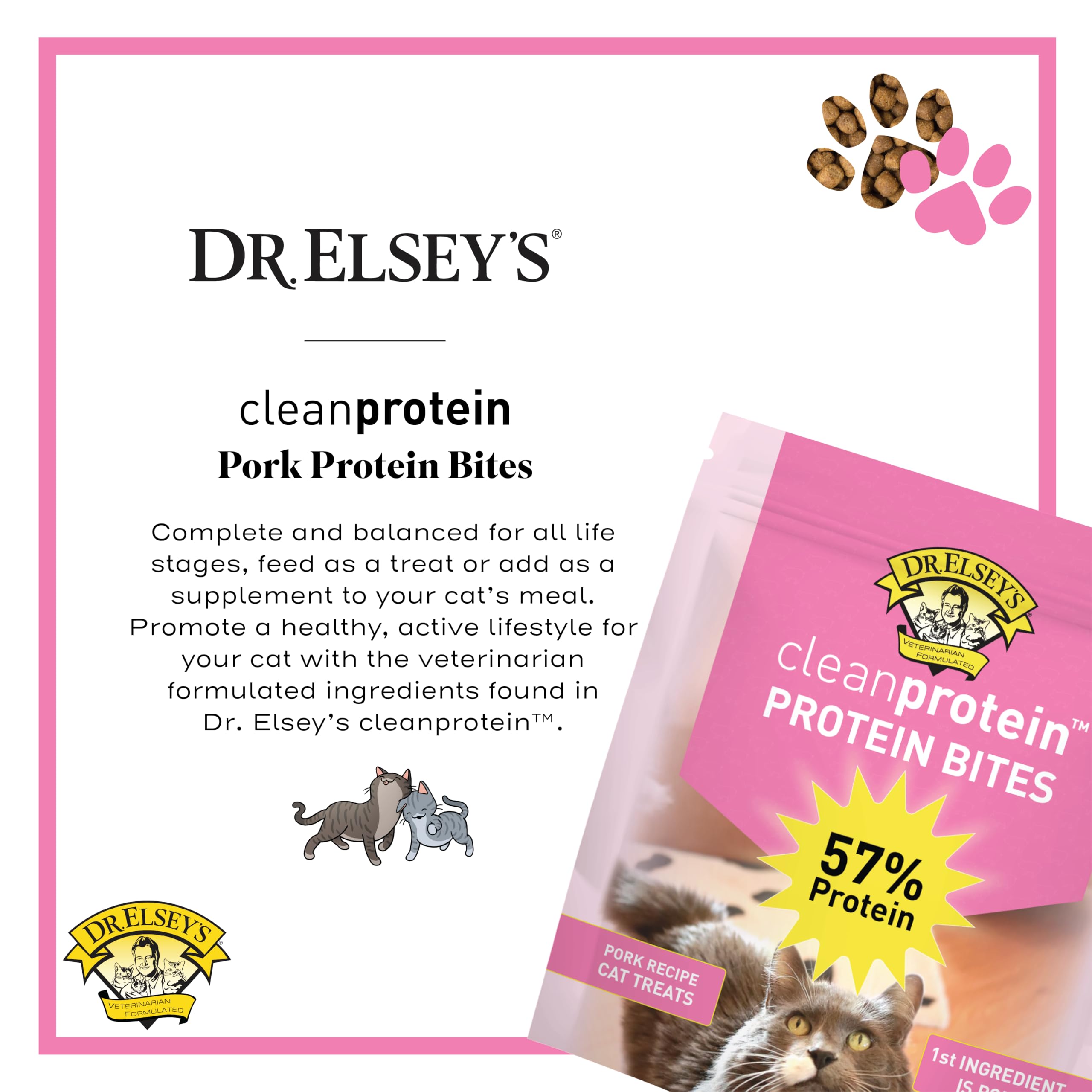 Dr. Elsey's cleanprotein bouchées porc sans céréales pour snack léger