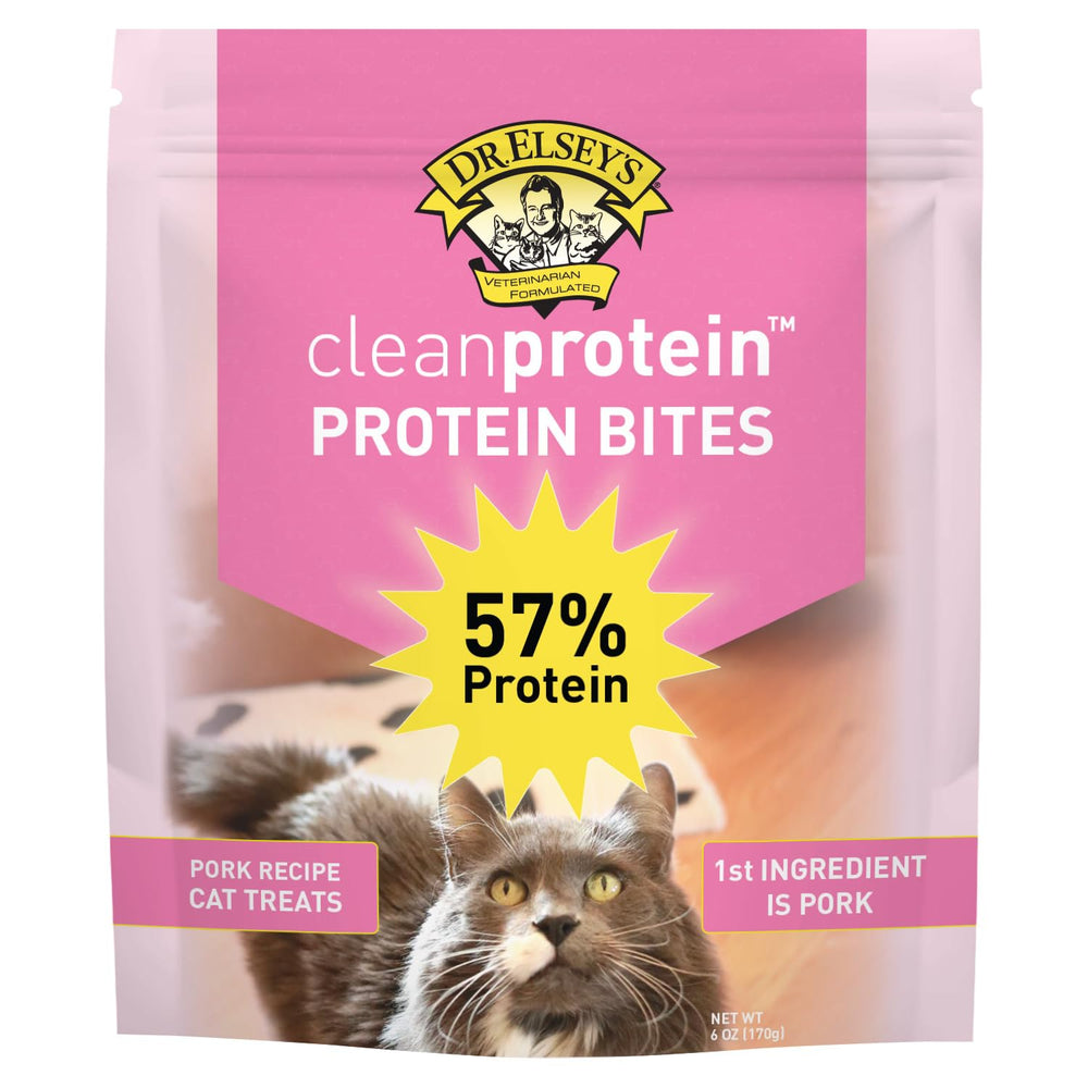 Texture tendre des bouchées porc Dr. Elsey's cleanprotein pour chats gourmands