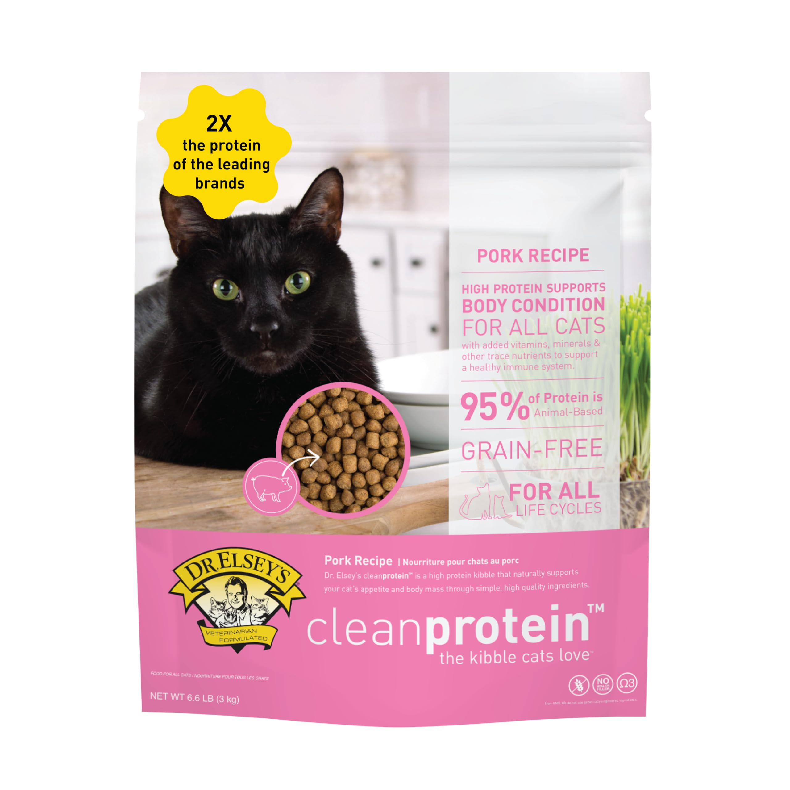 Dr. Elsey's cleanprotein premier ingrédient porc, nutrition protéinée.