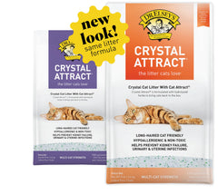 Dr. Elsey's Crystal Attract litière en silice attire les chats vers le bac.