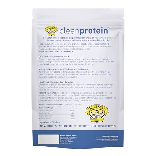 Dr. Elsey's poulet ingrédient unique pour chat, friandise simple.