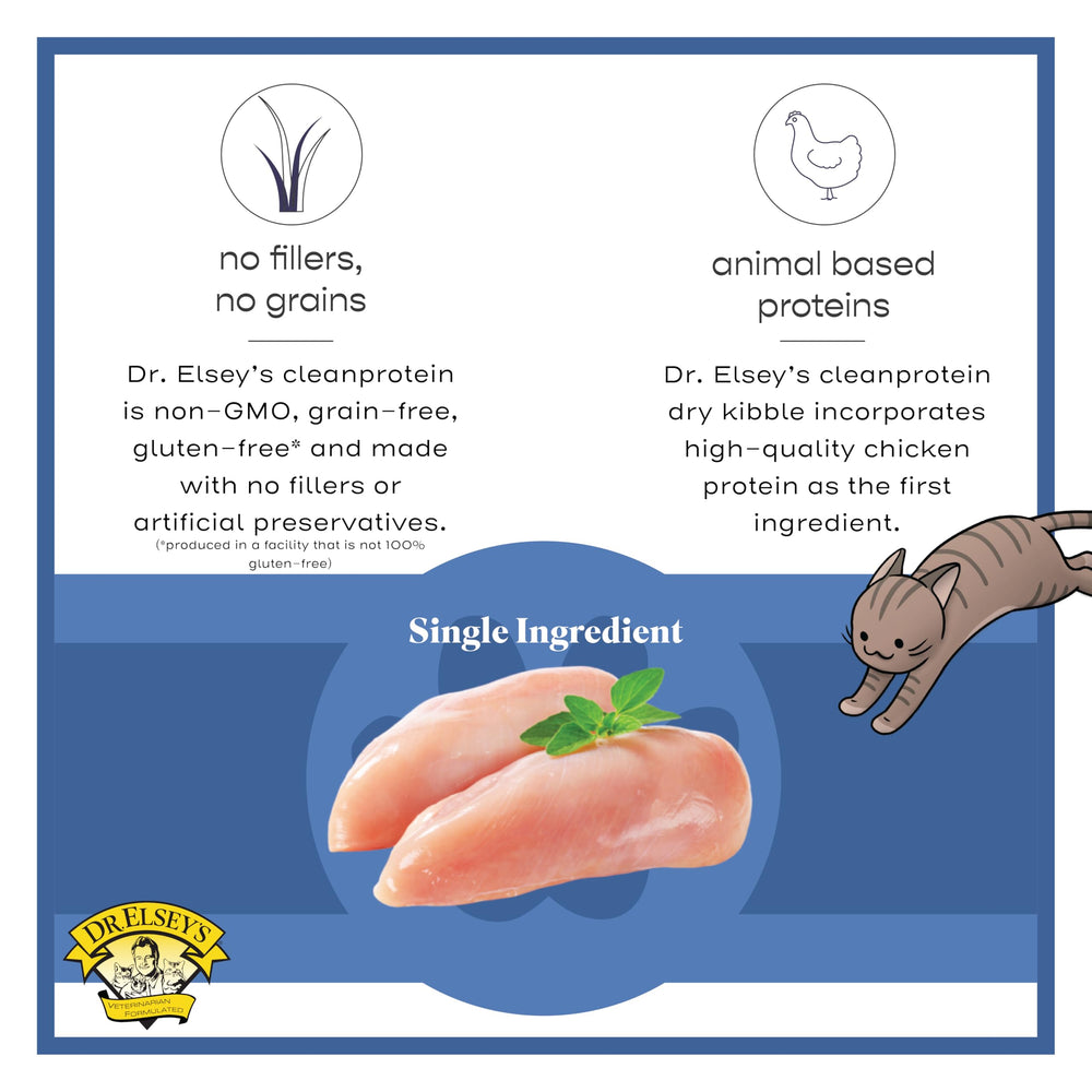 Dr. Elsey's friandise sans conservateurs, poulet comme premier ingrédient.