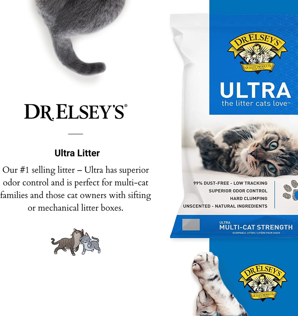 Dr. Elsey's Ultra: traînage faible, litière restant dans la boîte.