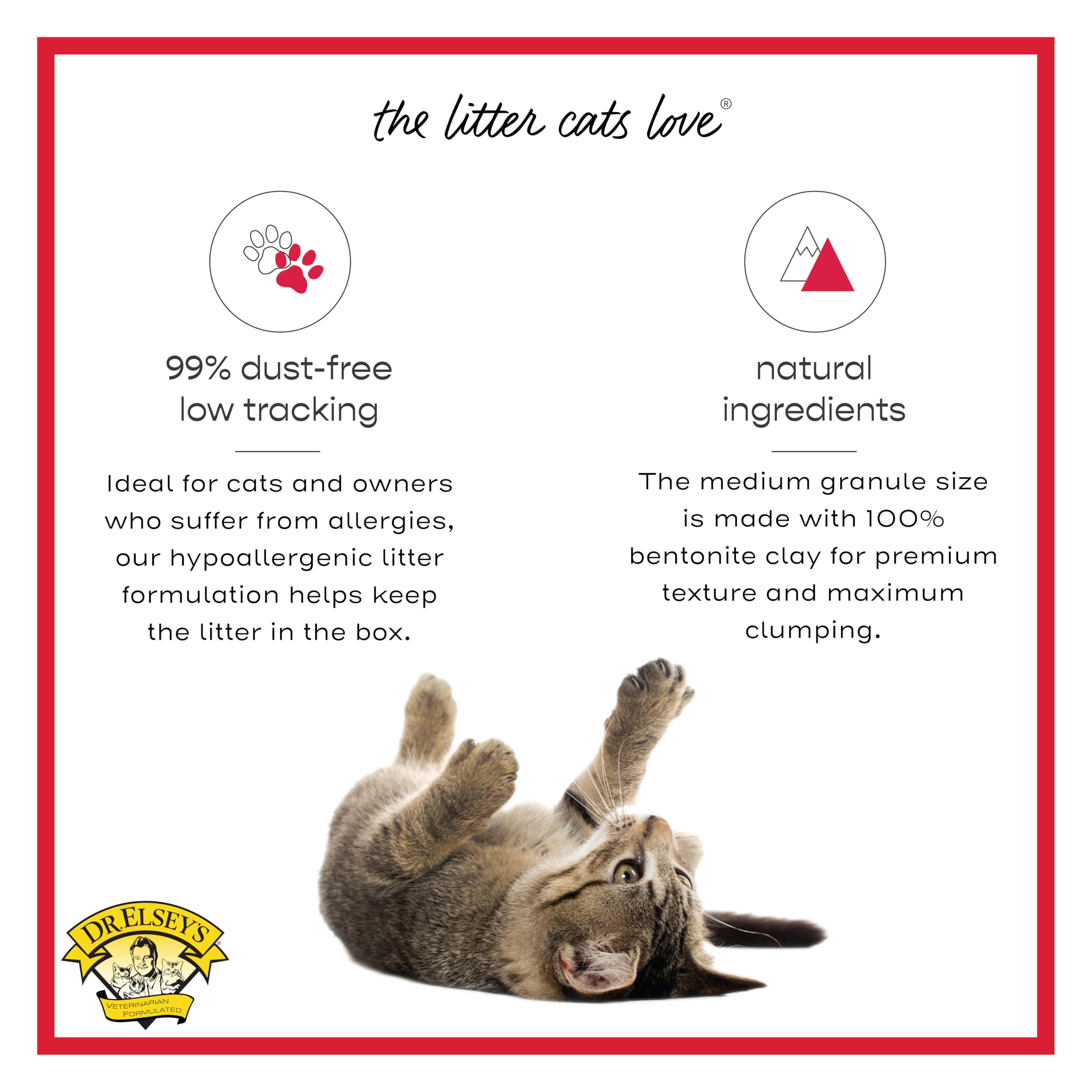 Dr. Elsey's Cat Attract – contrôle des odeurs naturel entre les nettoyages.
