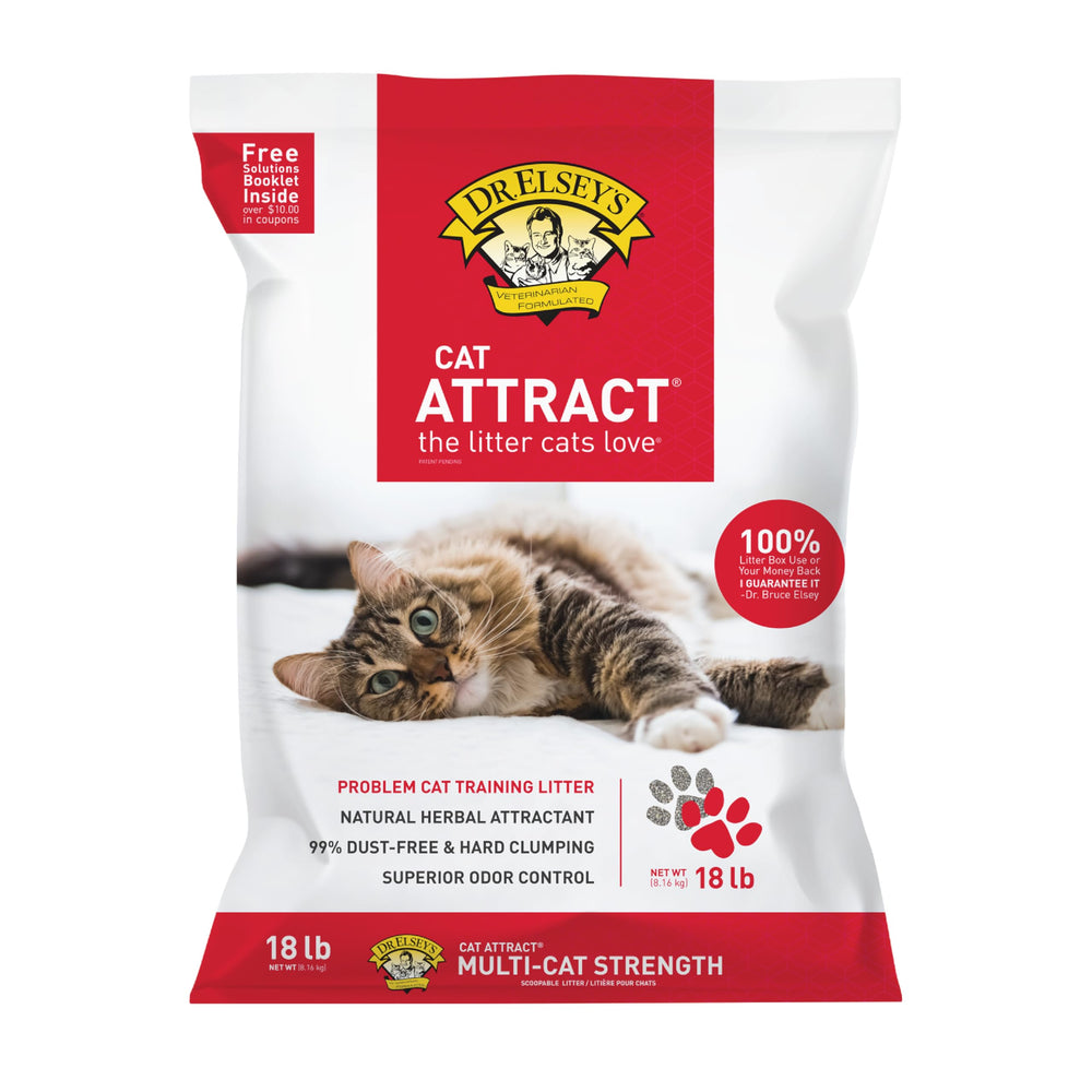 Dr. Elsey's Cat Attract – granulés pour agglomération rapide et propre.
