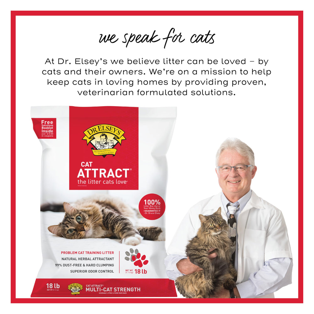 Dr. Elsey's Cat Attract – emballage 18 lb pratique et robuste.