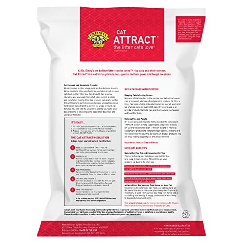 Dr. Elsey's Cat Attract – texture idéale pour ramassage facile.