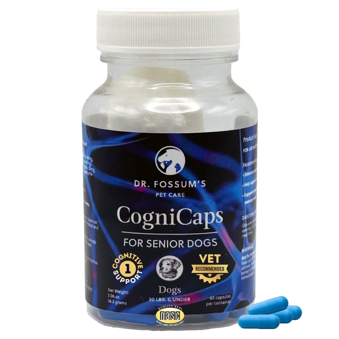CogniCaps Dr. Fossum's Pet Care – bouteille prête à être ajoutée à la nourriture pour soutien cognitif