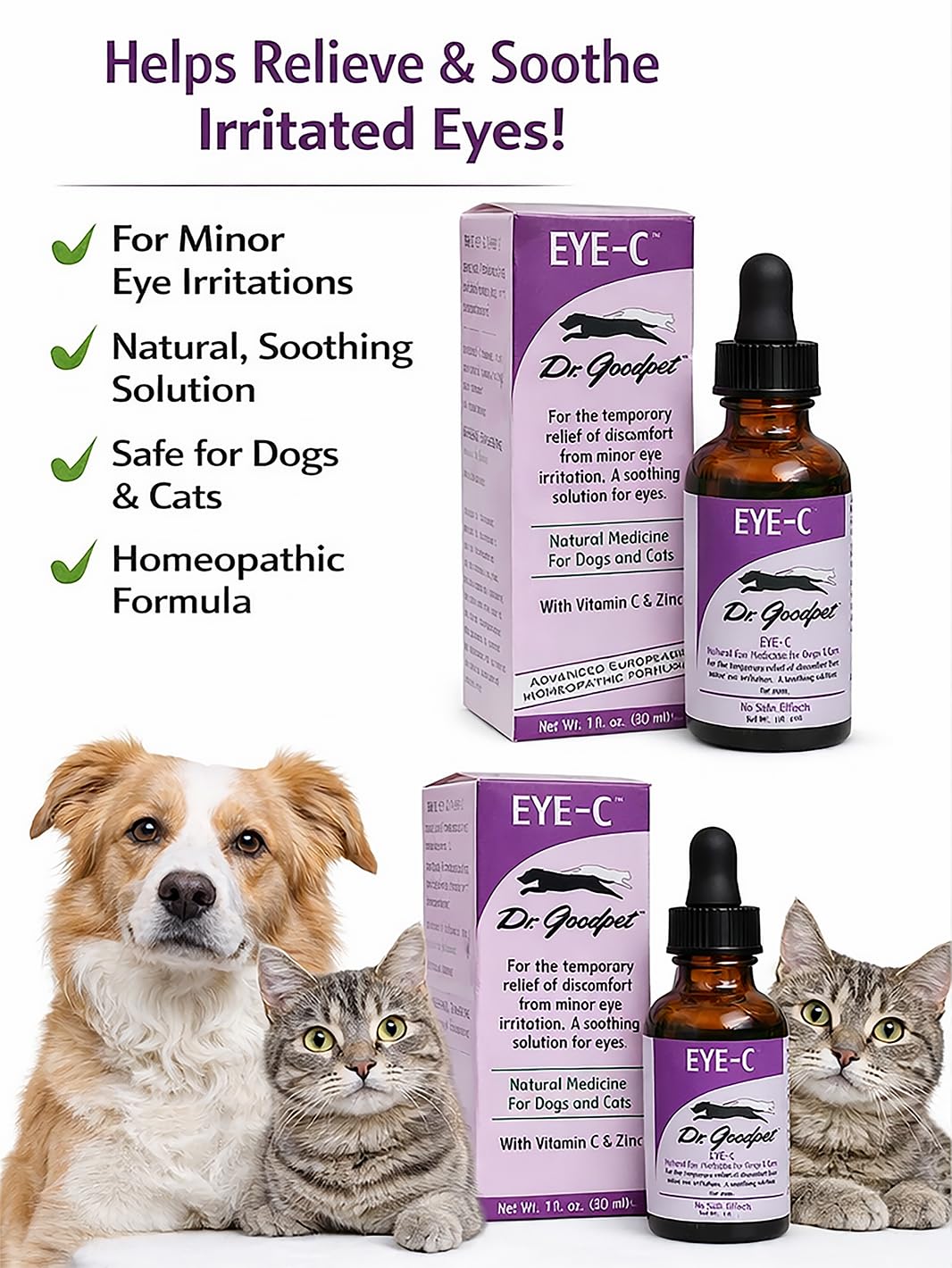 Dr. Goodpet etiquette vétérinaire, ingrédients sûrs et qualité reconnue.