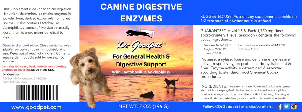 Dr. Goodpet Poudre Digestive Chien Absorption des nutriments facilitée