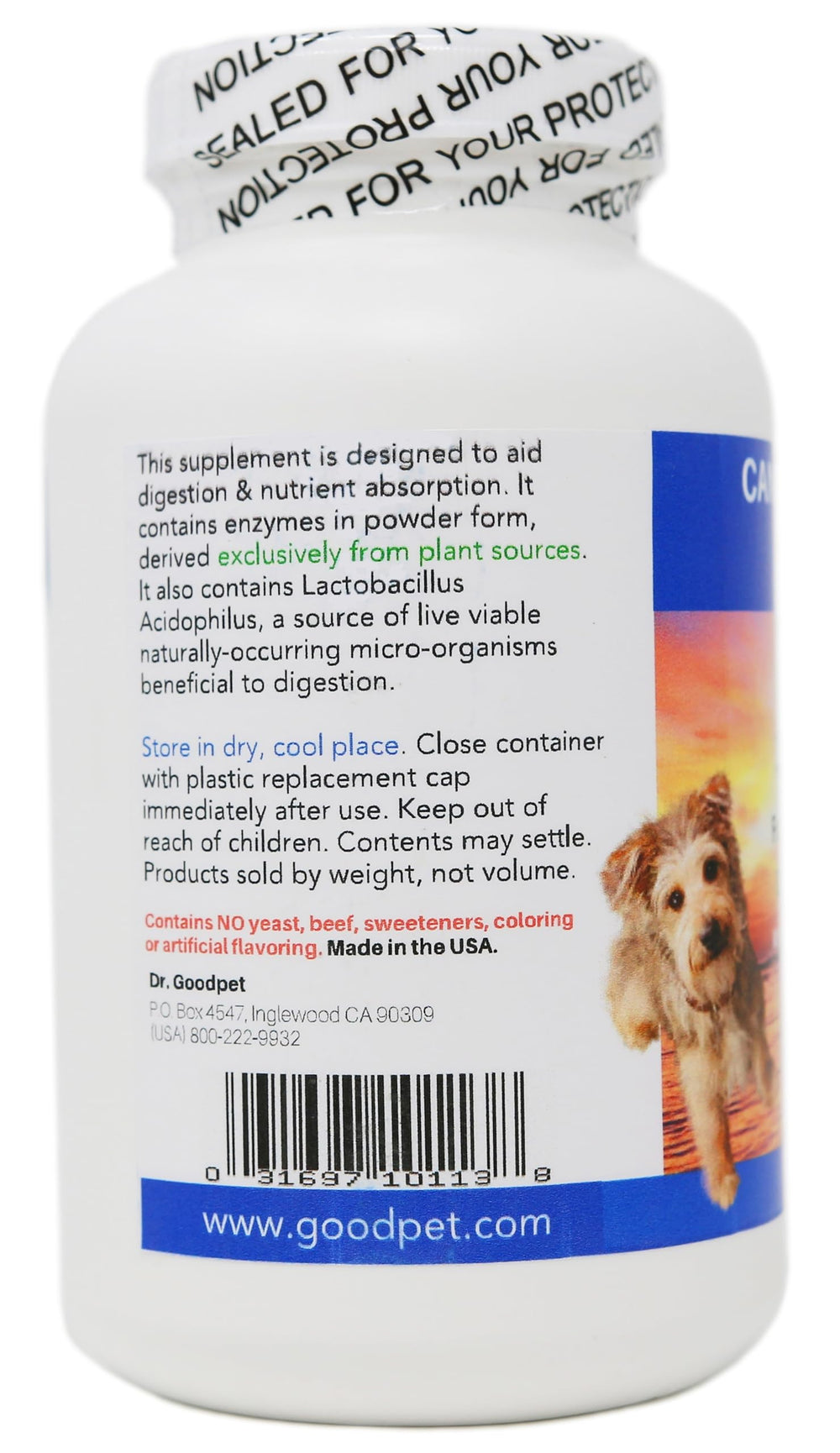 Dr. Goodpet Poudre Digestive Chien Mélange Pate pour incorporer au repas
