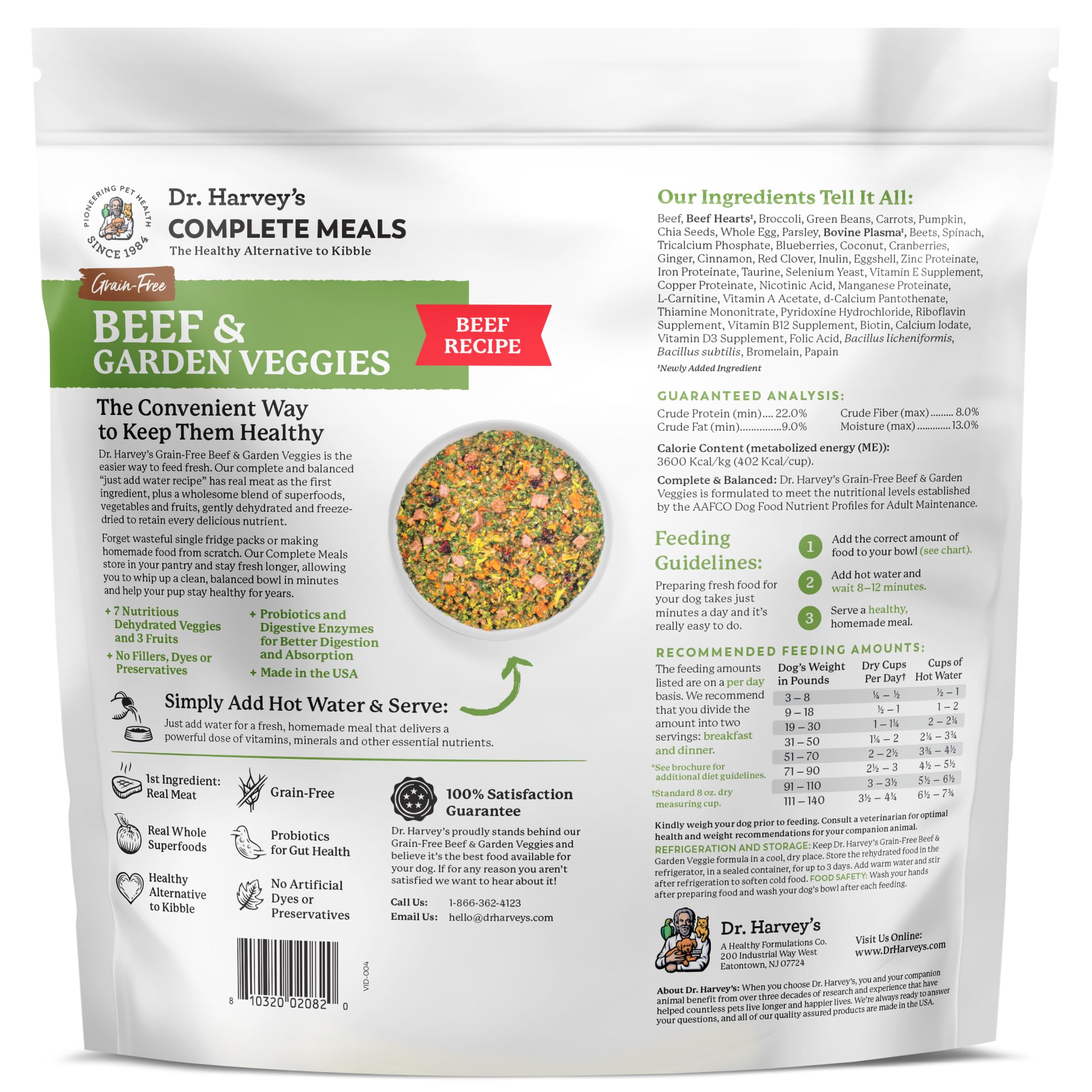 Dr. Harvey's alimentation adaptée chiens sensibles et actifs.