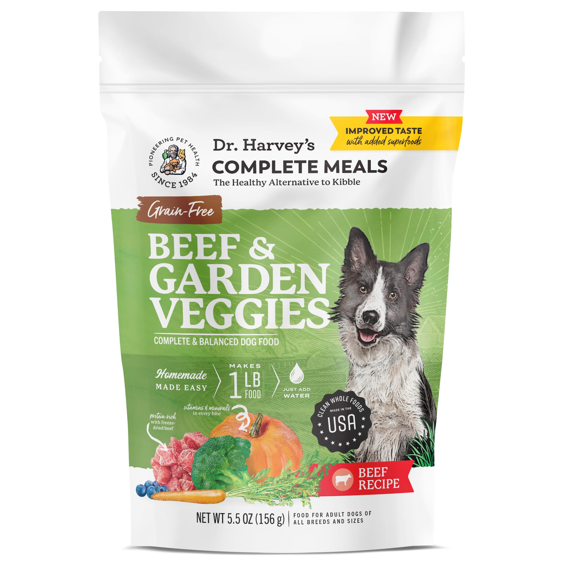Dr. Harvey's Boeuf et Légumes déshydraté – repas complet et pratique.