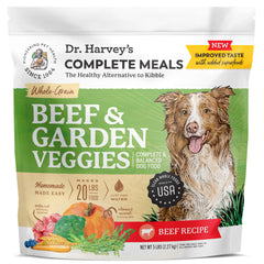 Dr. Harvey's Boeuf et Légumes du Jardin — poudre prête pour repas équilibré.